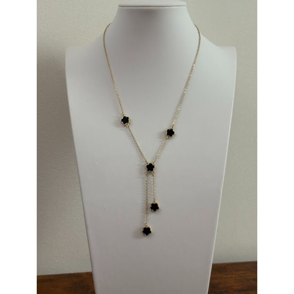 Black Clover Pendant Necklace NWT
